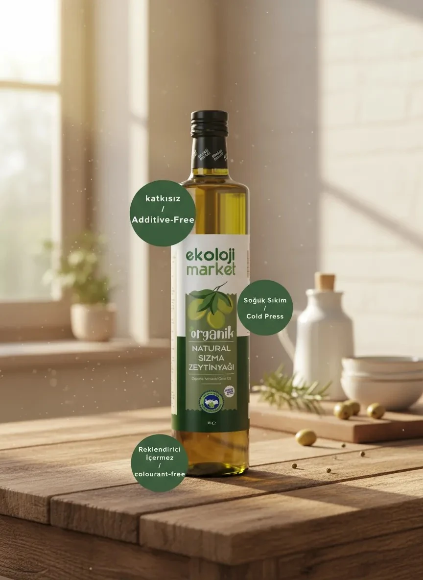 Organik Naturel Sızma Soğuk Sıkın Zeytinyağı 1 Lt