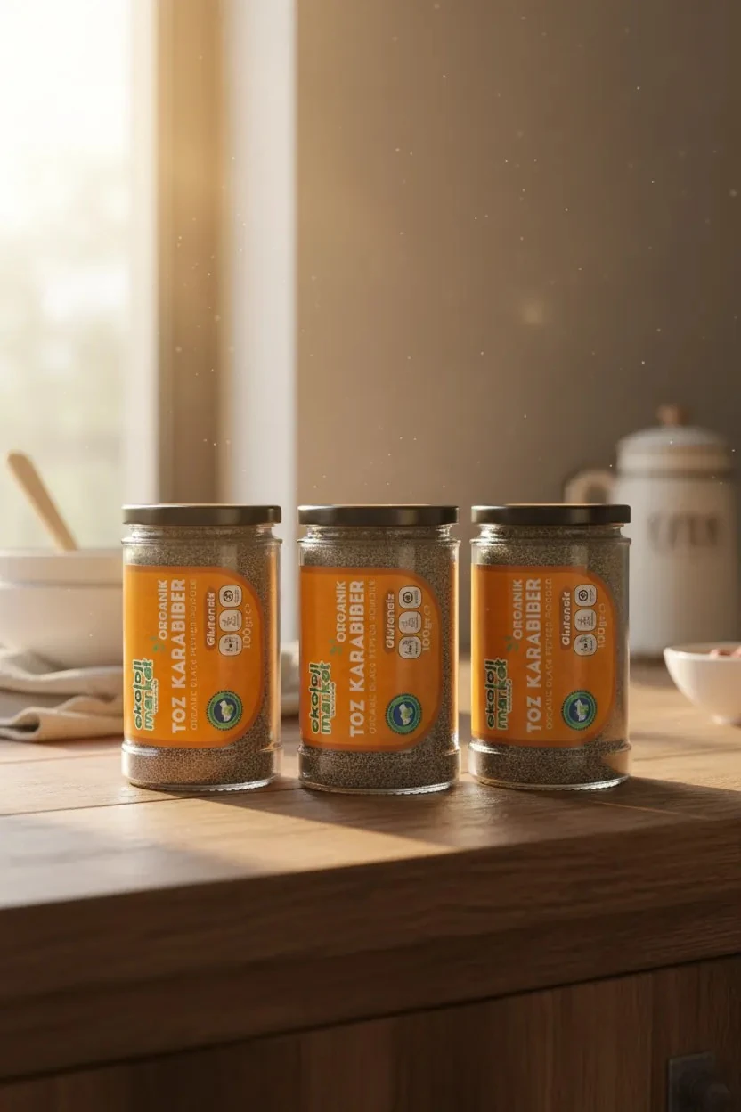 Organik Glutensiz Toz Karabiber 100 Gr x 3 Adet