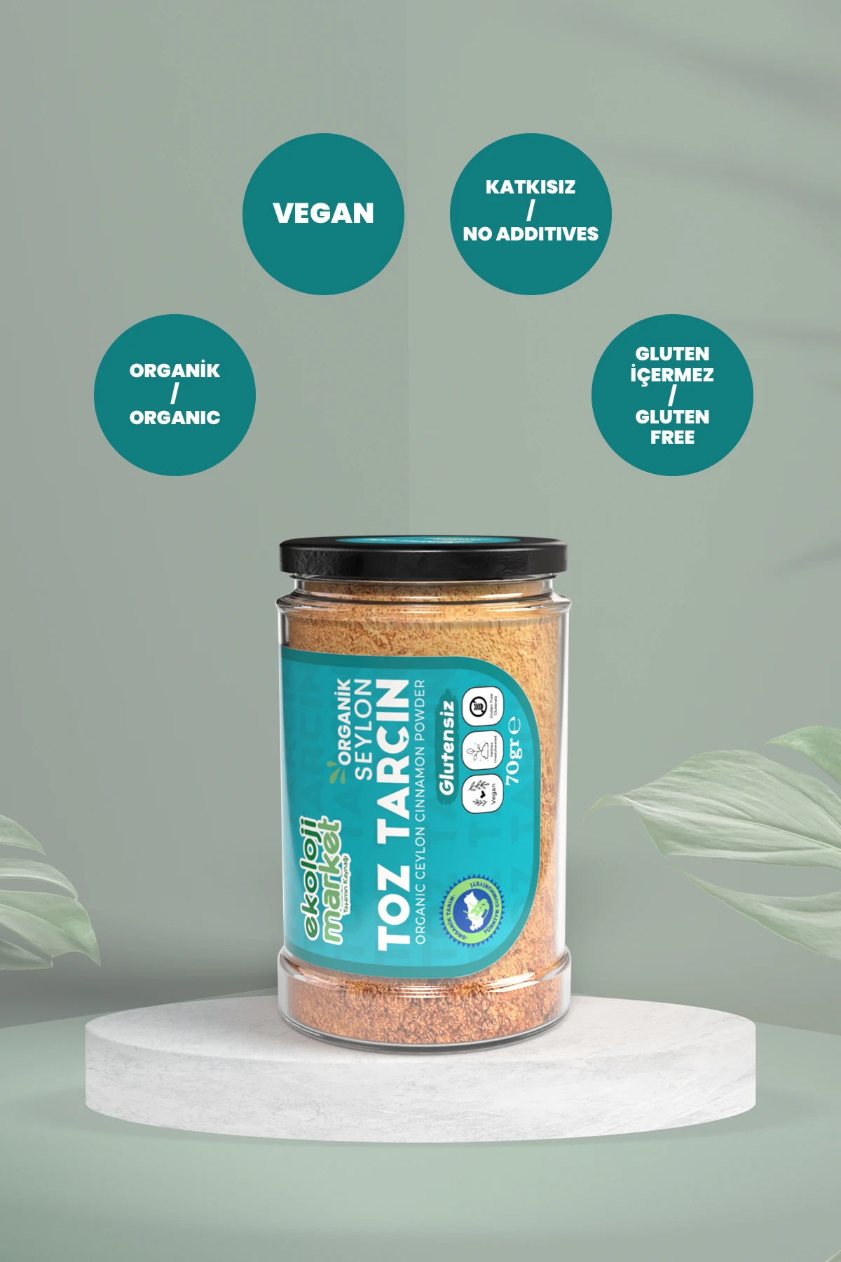 Organik Glutensiz Seylon Toz Tarçın 70 Gr x 3 Adet