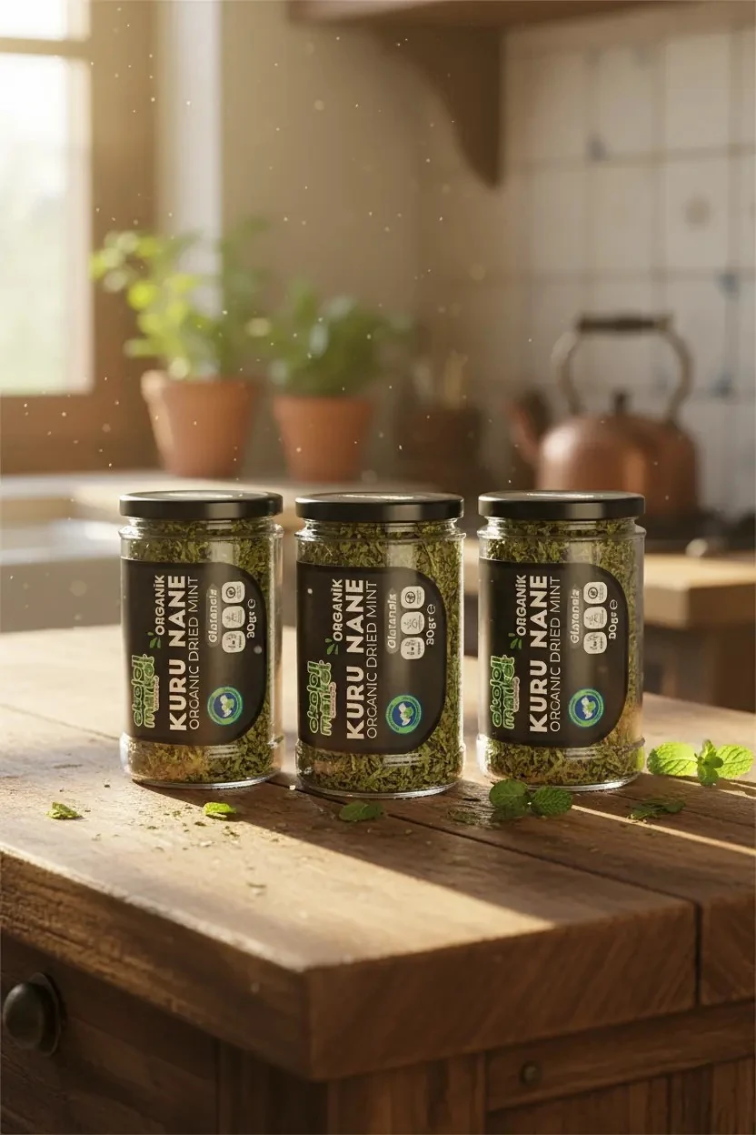 Organik Glutensiz Kuru Nane 30 Gr x 3 Adet