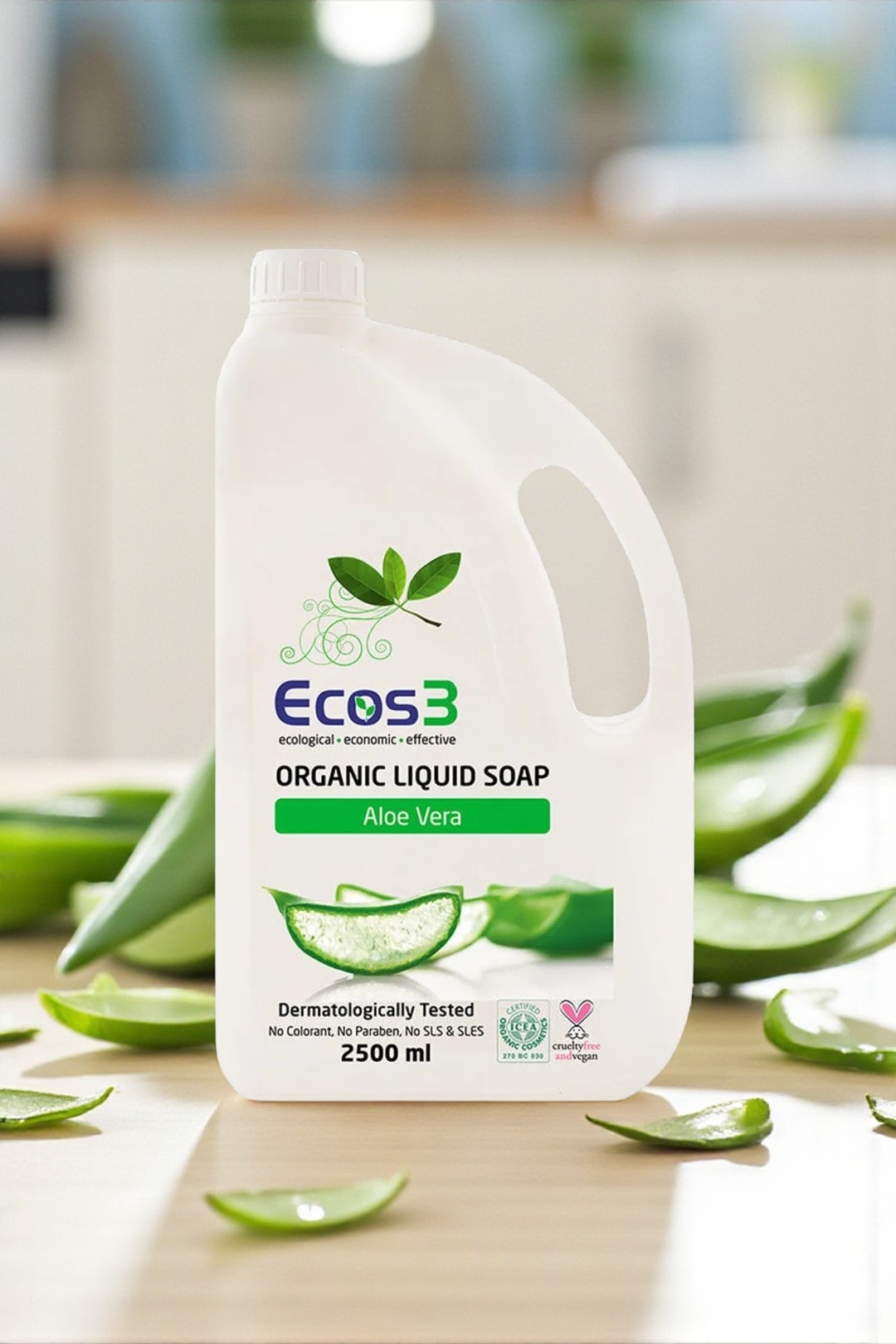 ECOS3 ORGANİK SIVI SABUN ALOEVERA (2500ML)