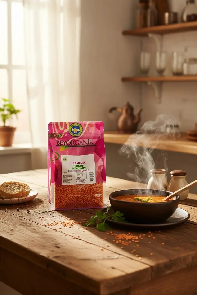 Organik Kırmızı Mercimek  1000 Gr.