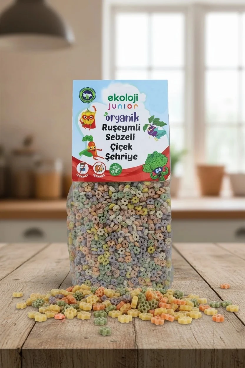 Junior Organik Ruşeymli Sebzeli Çiçek Şehriye 250 Gr