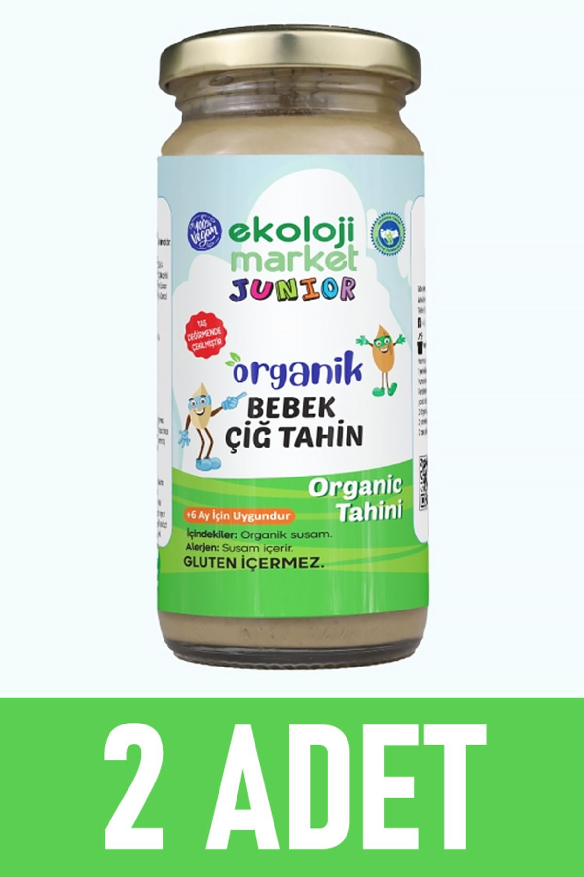 Junior Organik Yerel Tahin 230 Gr (2 Adet)