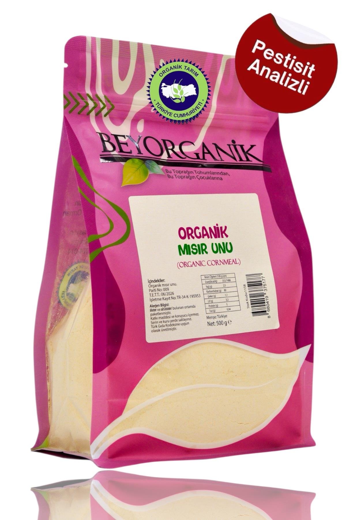 Organik Mısır Unu 500 Gr.