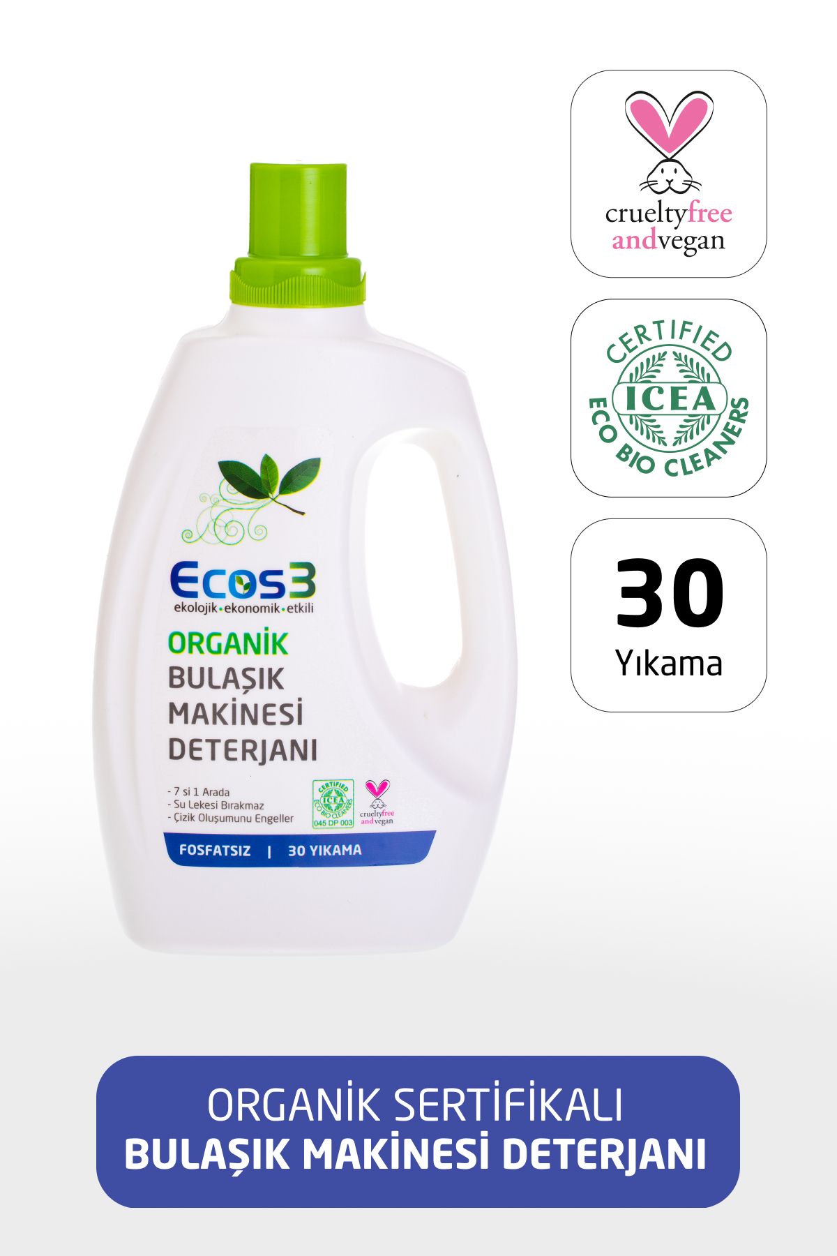 ECOS3 ORGANİK BULAŞIK MAKİNESİ JELİ (750 ML - 30 Yıkama)