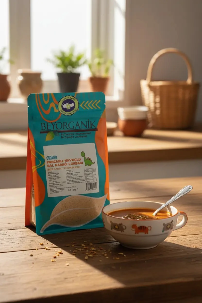 Organik Pancarlı Havuçlu Kabak Çorbası  160 Gr.