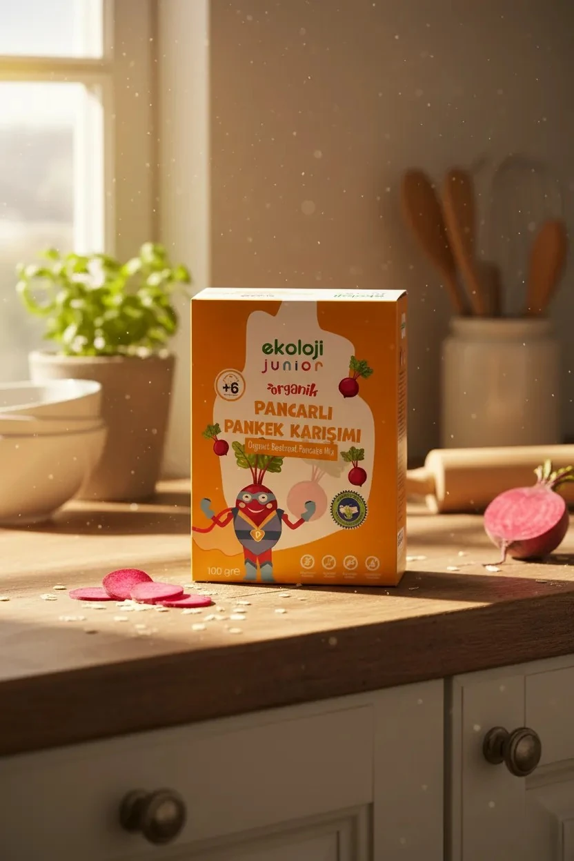Organik Glutensiz Junior Pankek Karışımı Pancarlı 100 gr