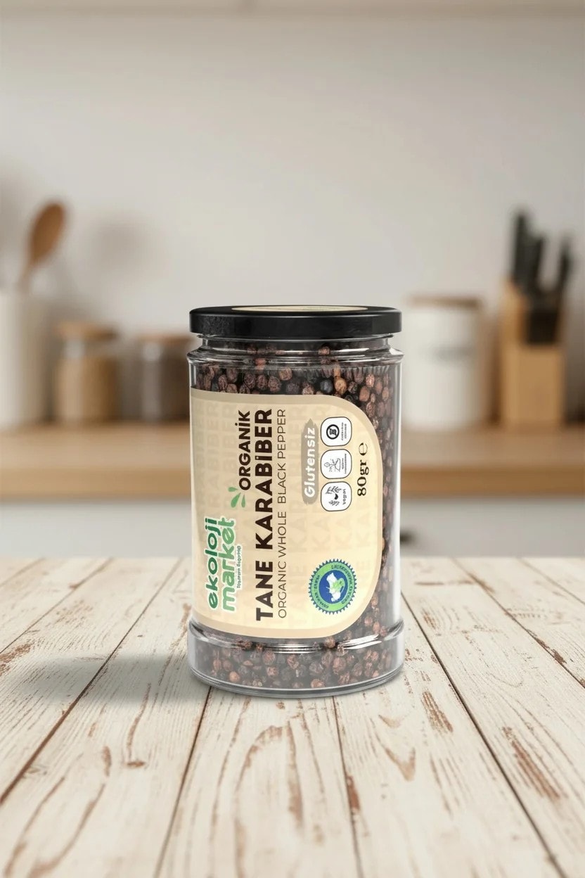 Organik Glutensiz Tane Karabiber 80 gr