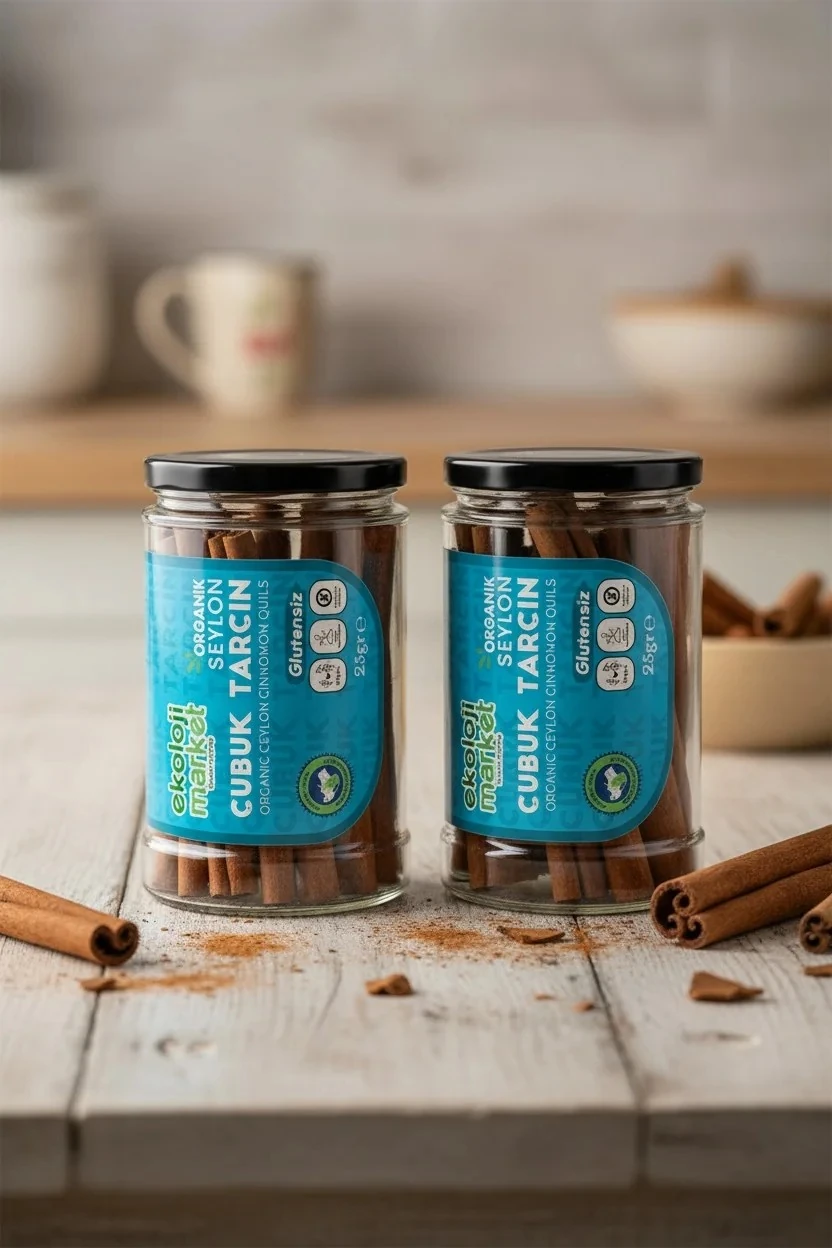 Organik Glutensiz Seylon Çubuk Tarçın 25 Gr x 2 Adet