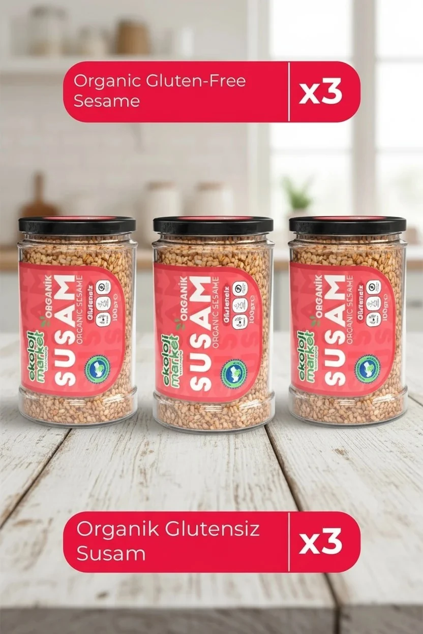 Organik Glutensiz Susam 100 Gr x 3 Adet