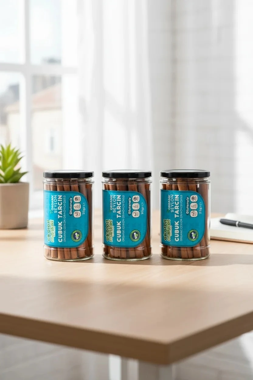 Organik Glutensiz Seylon Çubuk Tarçın 25 Gr x 3 Adet