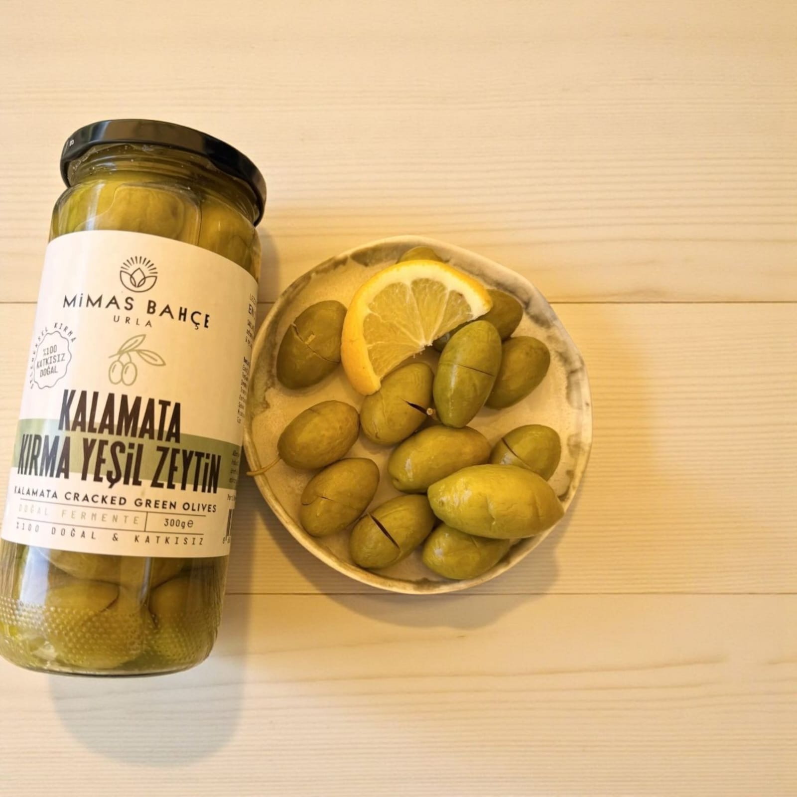 Kalamata Kırma Yeşil Zeytin 300 gr