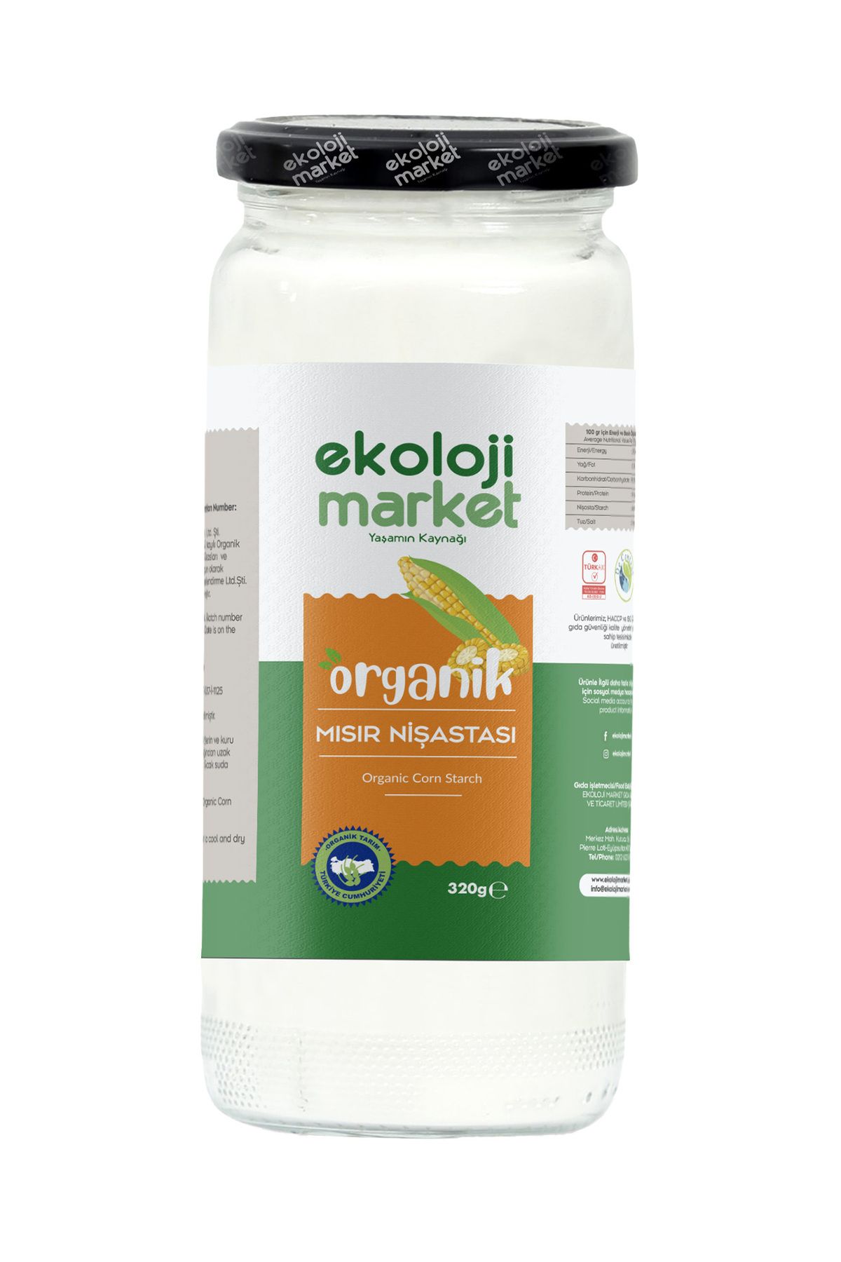 Organik Mısır Nişastası 320 gr