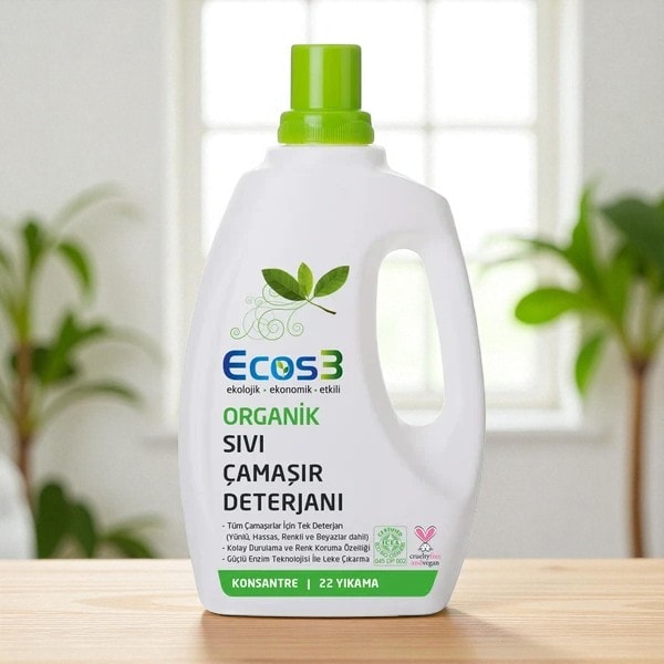 ECOS3 ORGANİK ÇAMAŞIR DETERJANI (750 ML - 22 Yıkama)