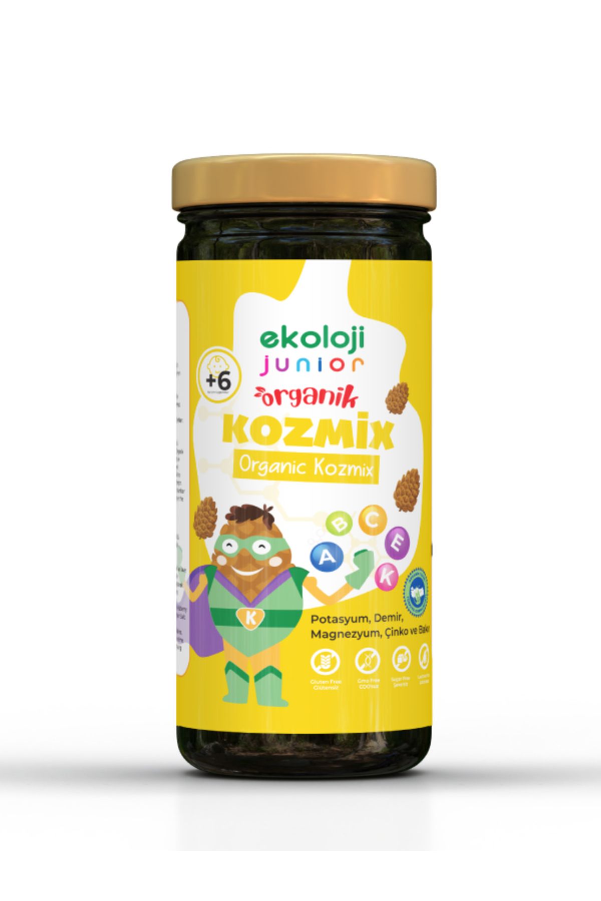 Junior Organik Kozmix - Kozalak Suyu, Hurma Suyu , Dut Pekmezi - 290 G