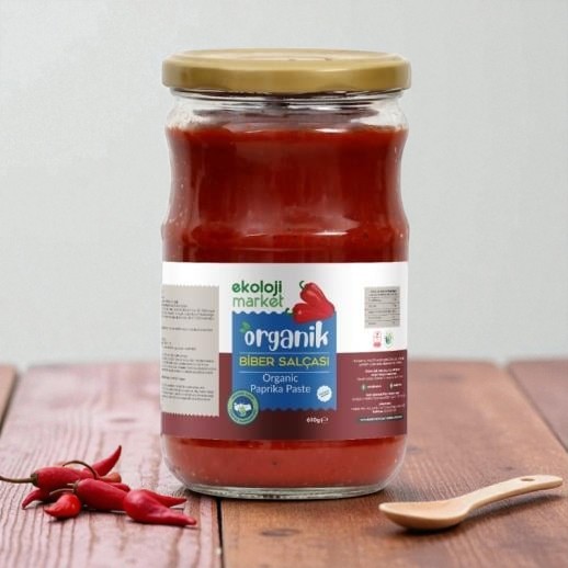 Organik Biber Salçası Tuzsuz 610 gr