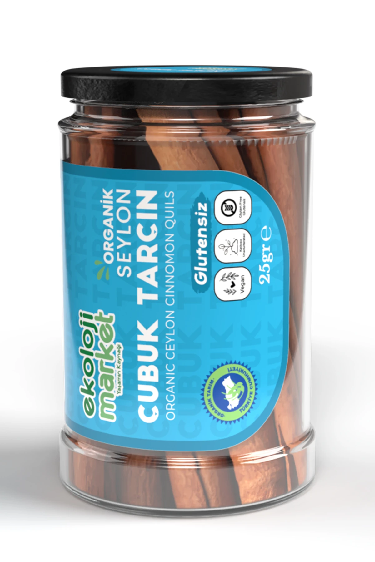 Organik Glutensiz Seylon Çubuk Tarçın 25 Gr x 2 Adet