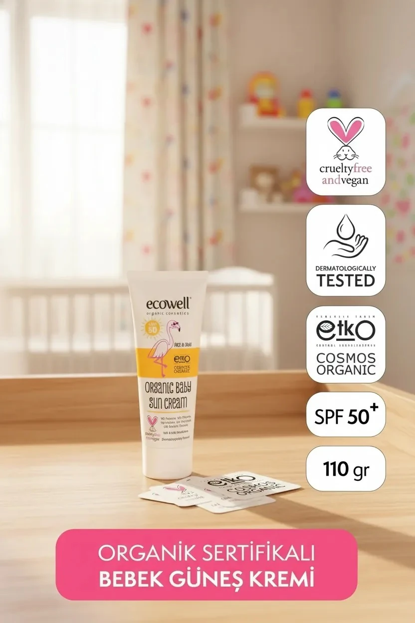 ECOWELL ORGANİK BEBEK GÜNEŞ KREMİ 50 SPF (110 gr)
