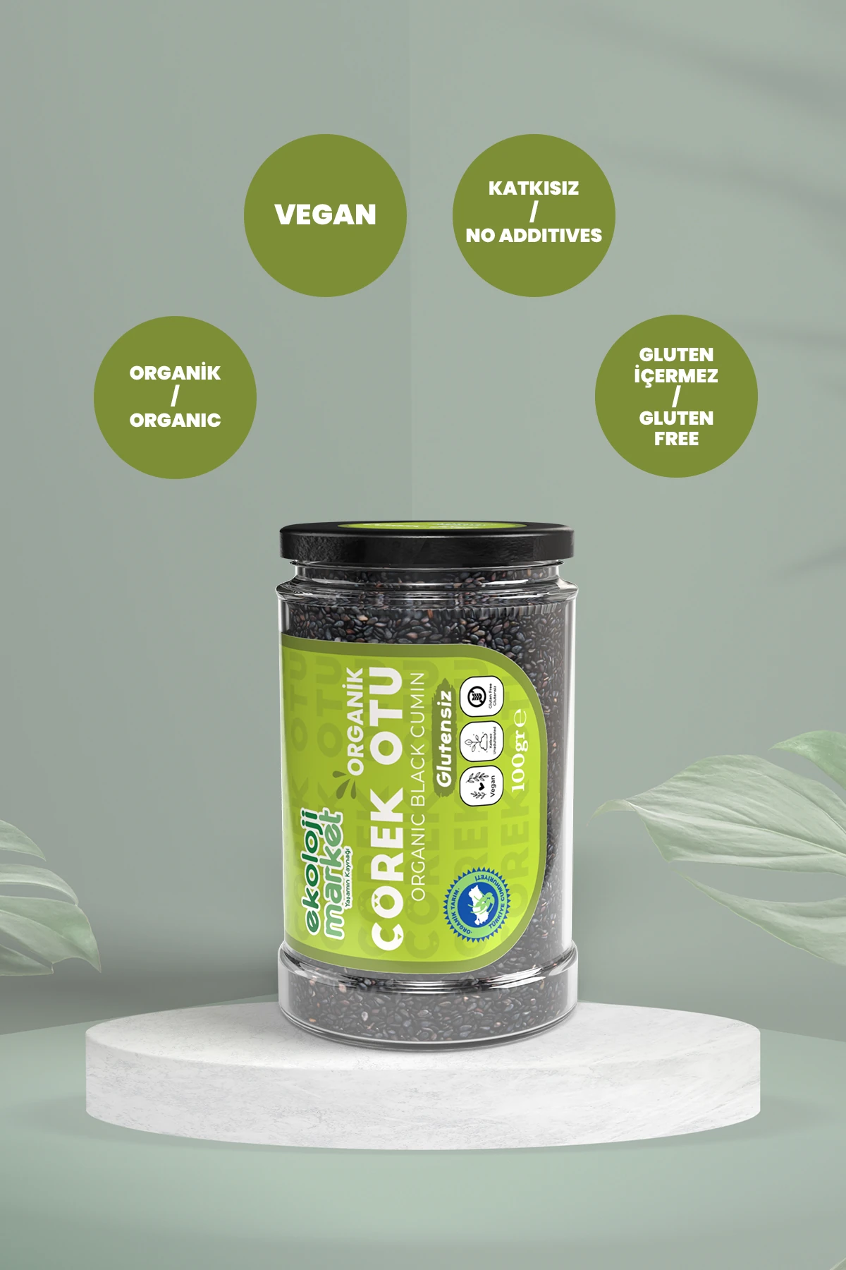 Organik Glutensiz Çörek Otu 100 Gr x 3 Adet