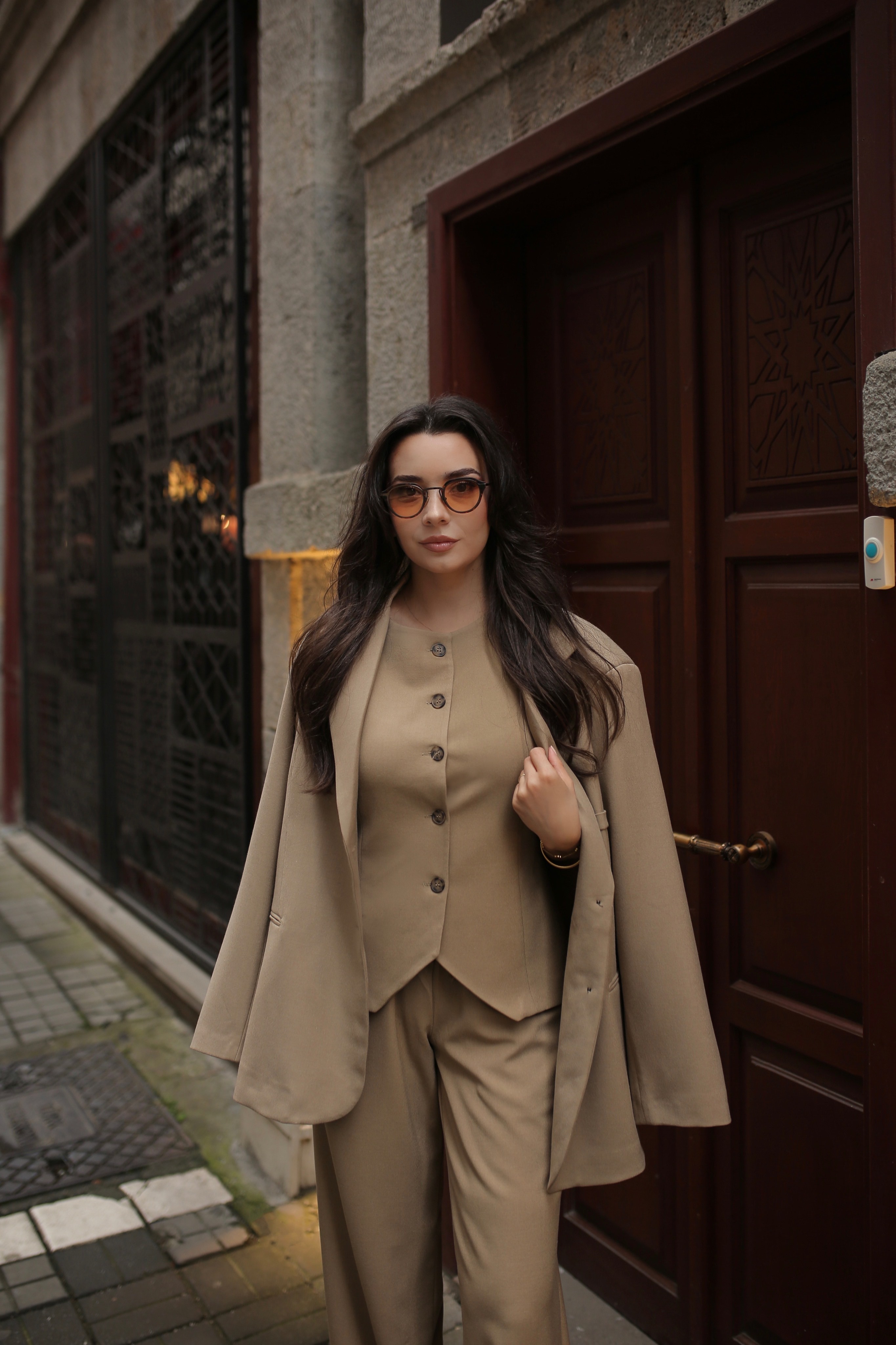 Camel Keila Vatkalı Blazer