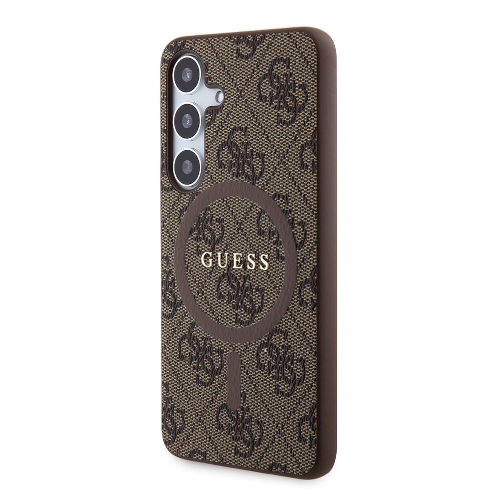 Galaxy S24 Kılıf Guess Orjinal Lisanslı Magsafe Şarj Özellikli 4G Desenli Yazı Logolu Kılıf