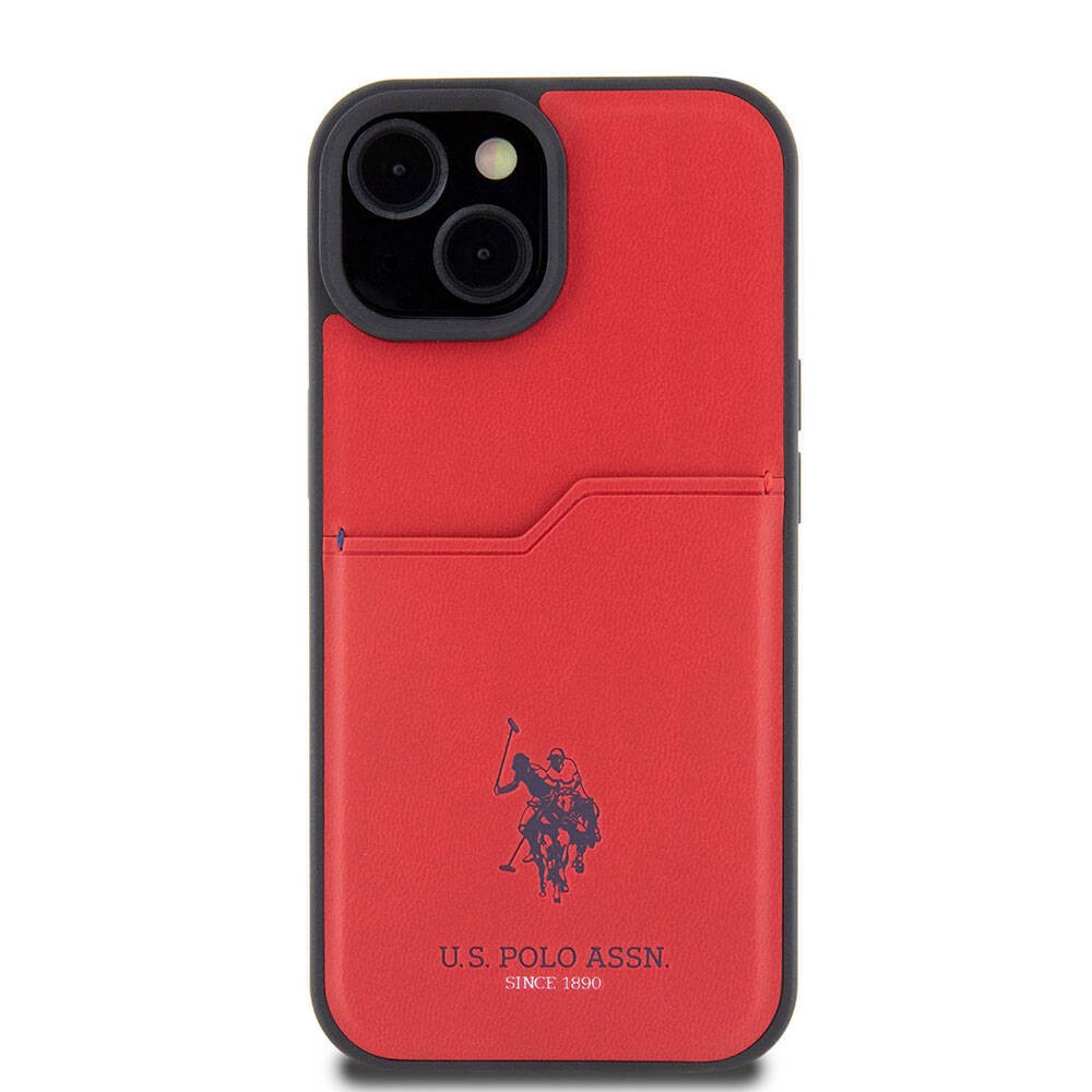 iPhone 15 Kılıf U.S. Polo Assn. Orjinal Lisanslı Baskı Logolu PU Kartlıklı Kılıf