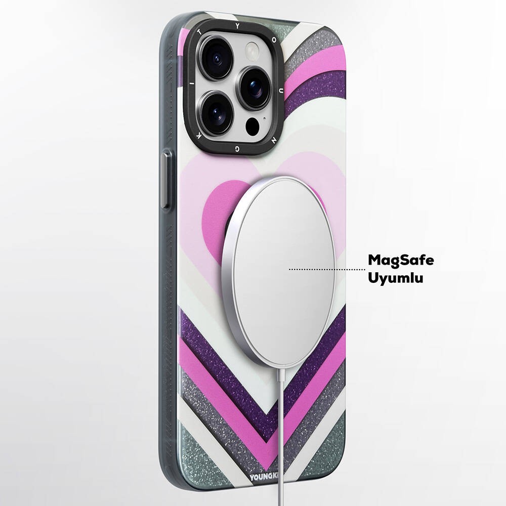 iPhone 15 Pro Kılıf Magsafe Şarj Özellikli Youngkit Star Dazzle Serisi Kılıf