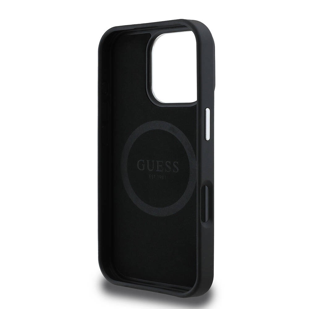 iPhone 16 Pro Kılıf Guess Orjinal Lisanslı Grained Triangle Kılıf