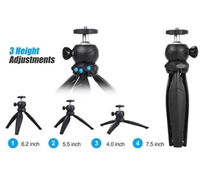 Jmary MT-20 Tripod 360 Derece Oynar Başlıklı Çok Yönlü Kısa Telefon Sabitleyici 16 cm