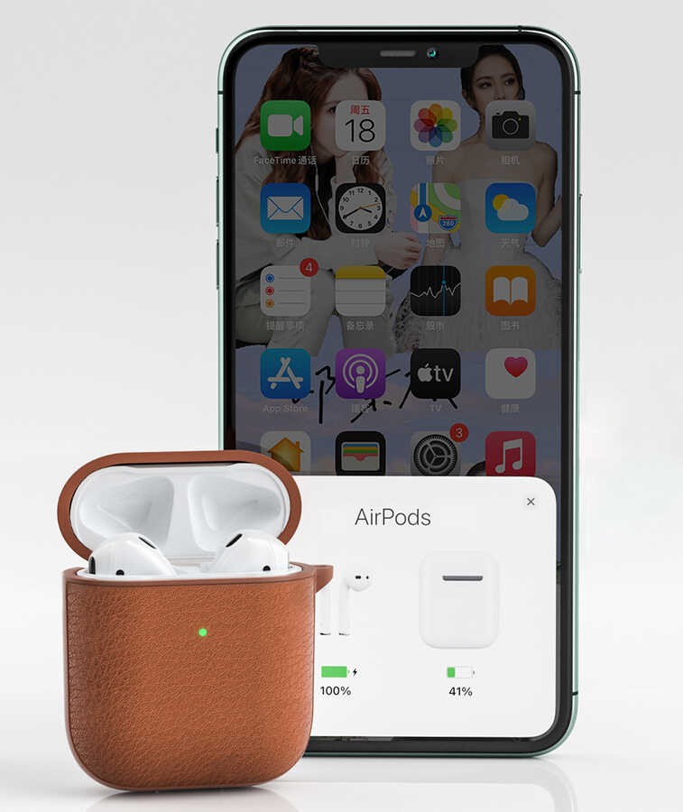 Airpods Kılıf Wiwu Calfskin Kılıf