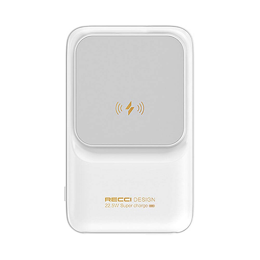 Recci RPB-W10 Polaris Serisi Çift Kablolu LED Dijital Göstergeli Wireless Powerbank 15W 10000mAh