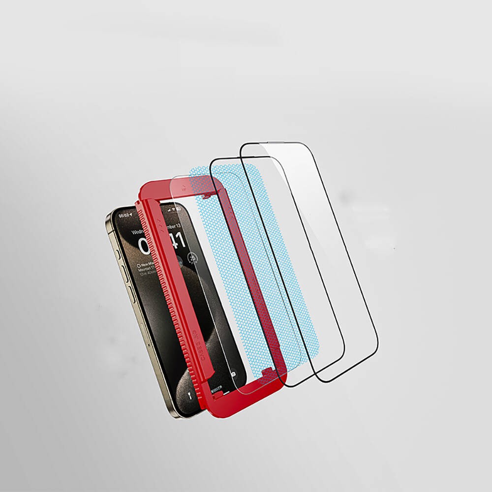 iPhone 13 Casebang Clear HD Ekran Koruyucu + Kolay Uygulama Aparatı