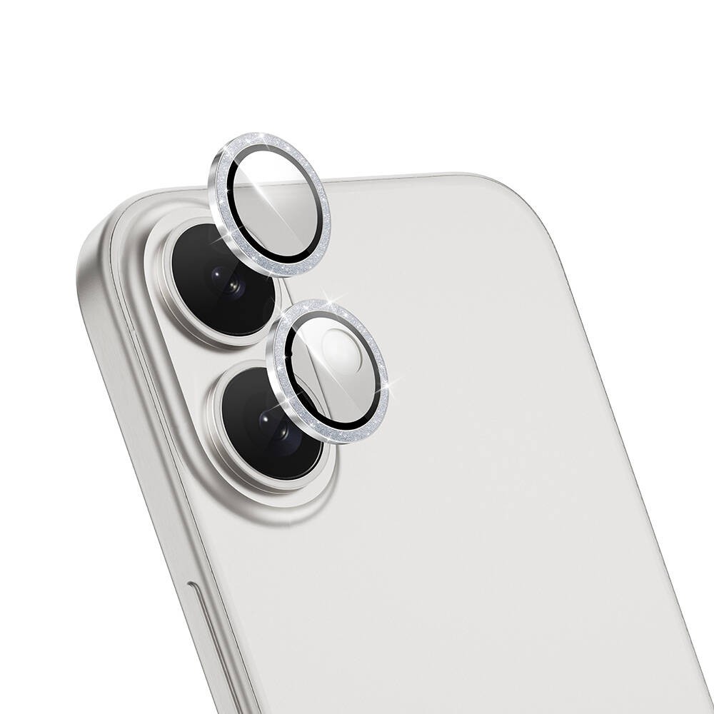 iPhone 16 Plus Wiwu LG-006 Diamond Lens Guard Kolay Uygulama Aparatlı Kamera Lens Koruyucu