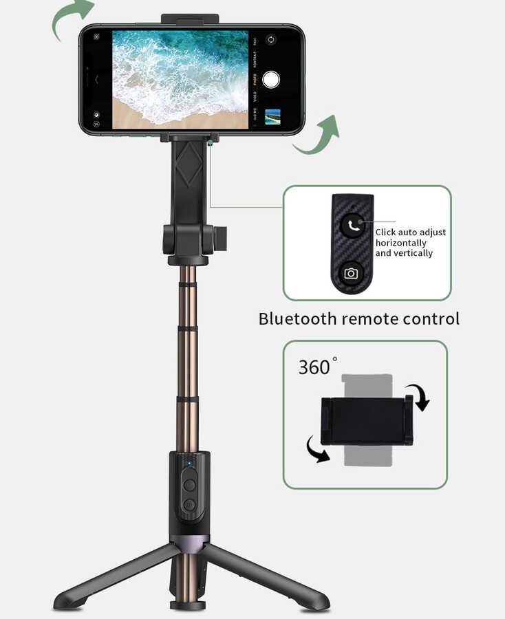 ​Wiwu TGS-301 Çok Fonksiyonlu Selfie Çubuğu