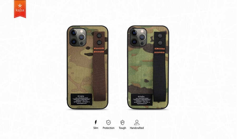 iPhone 12 Kılıf Kajsa Cordura Serisi Military Kılıf