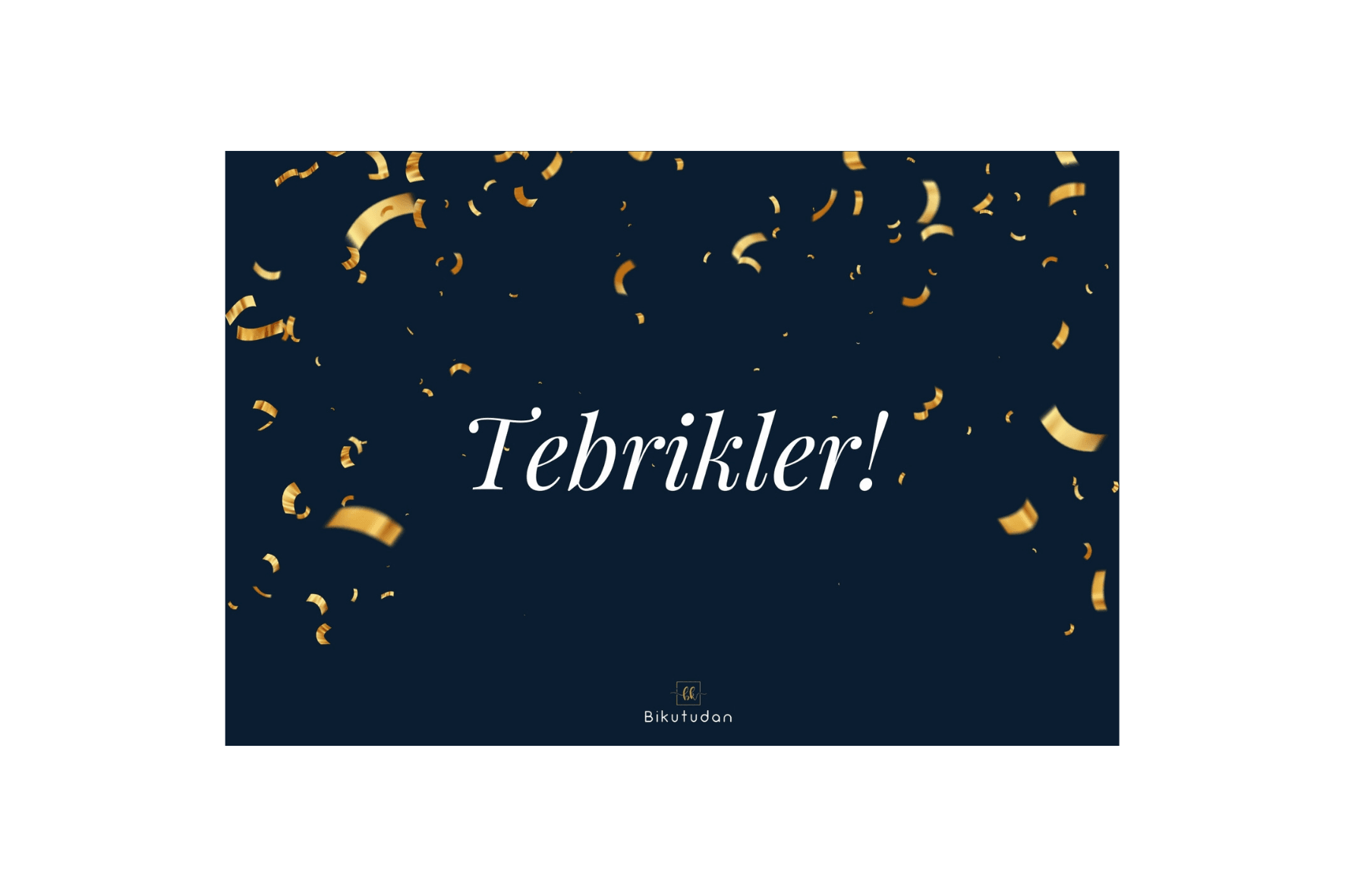 Tebrikler Motto Kartı 