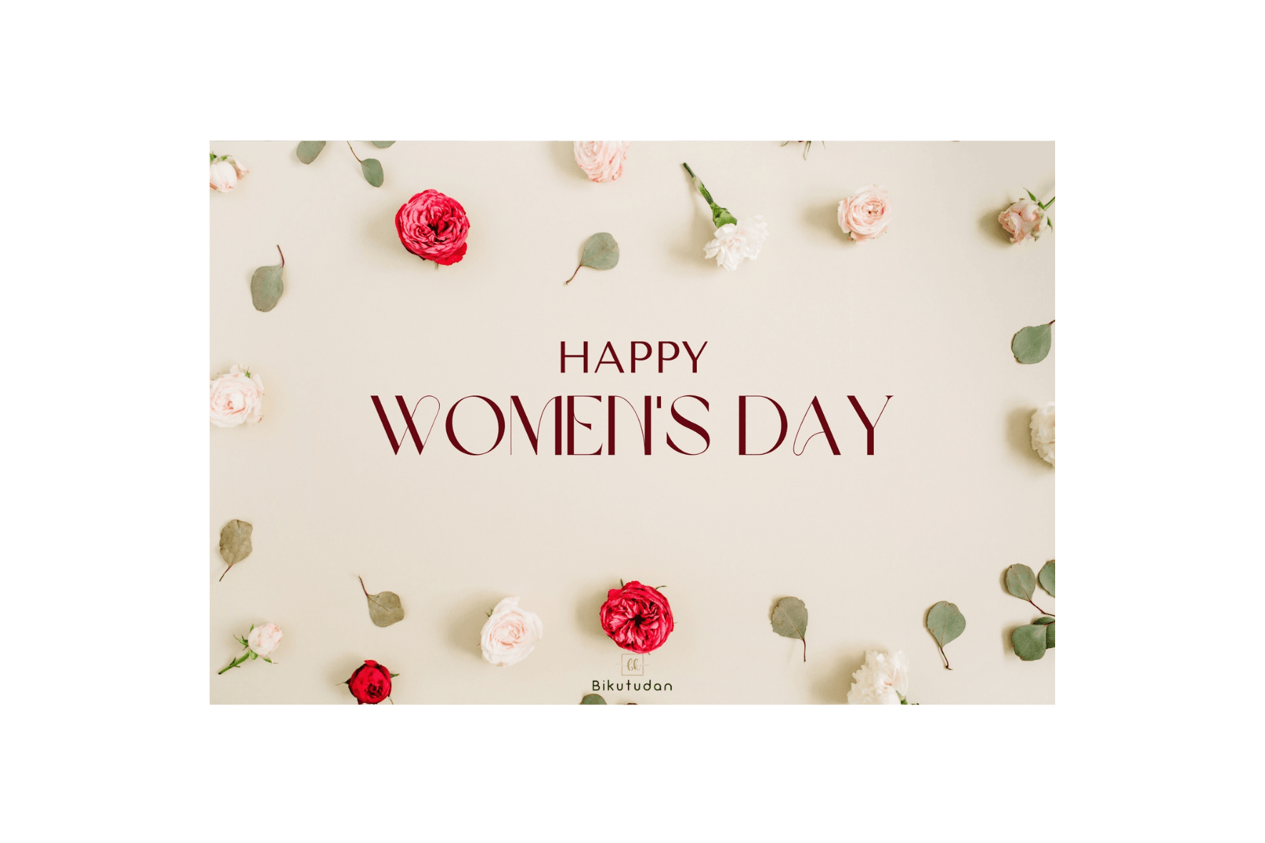 Happy Women's Day Motto Kartı