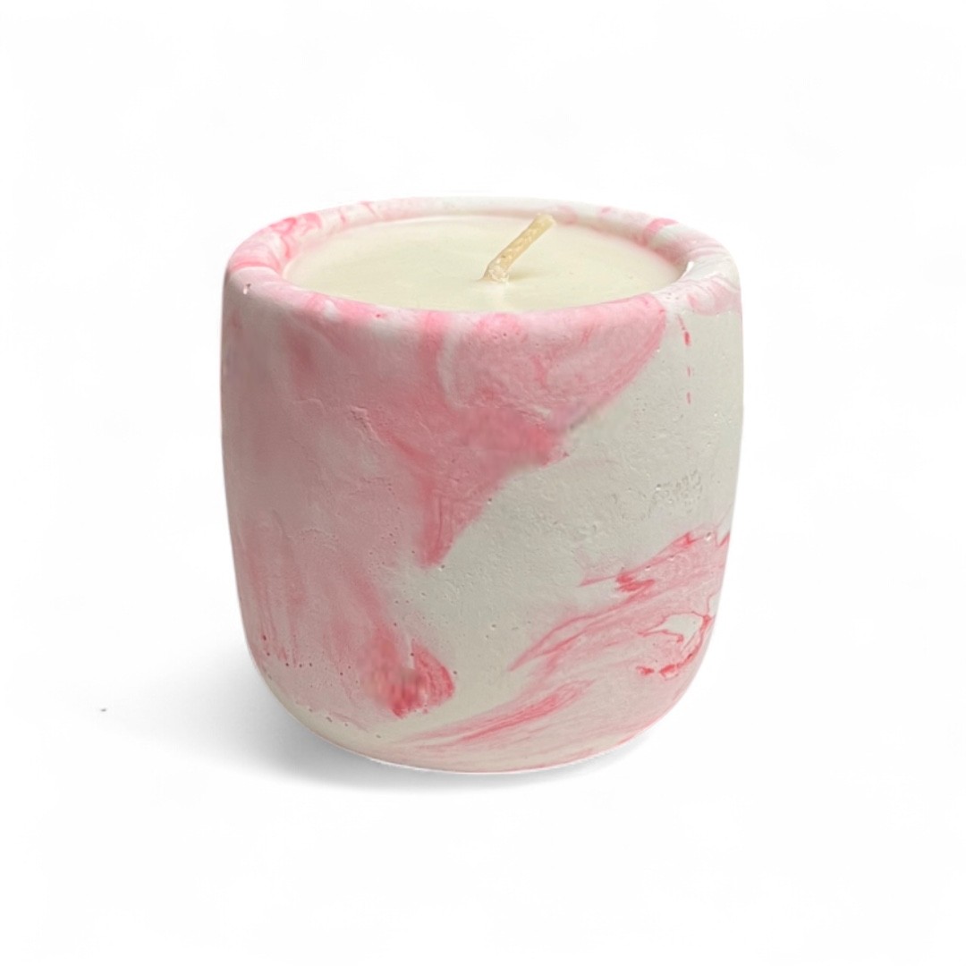 Strawberry Kokulu Beton Mum (El Yapımı)