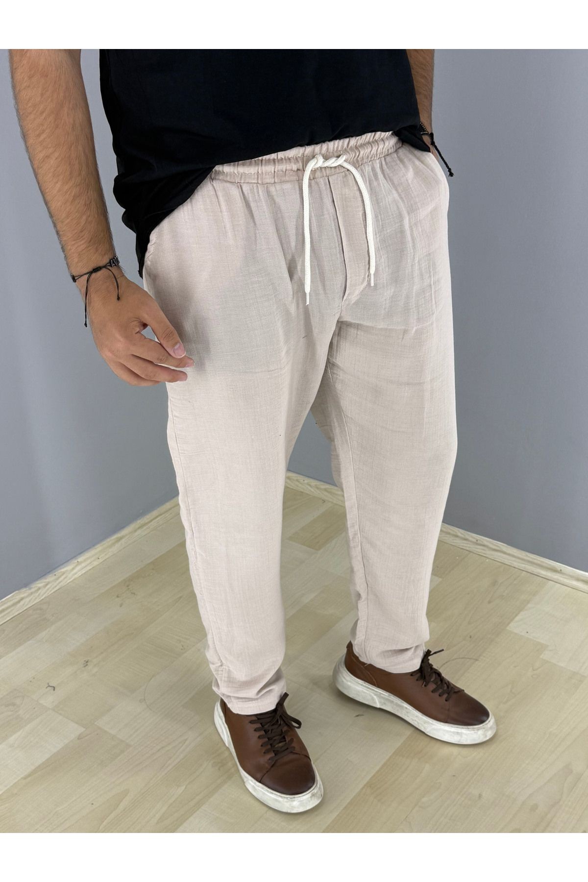 Müslin Pantolon (Bej)
