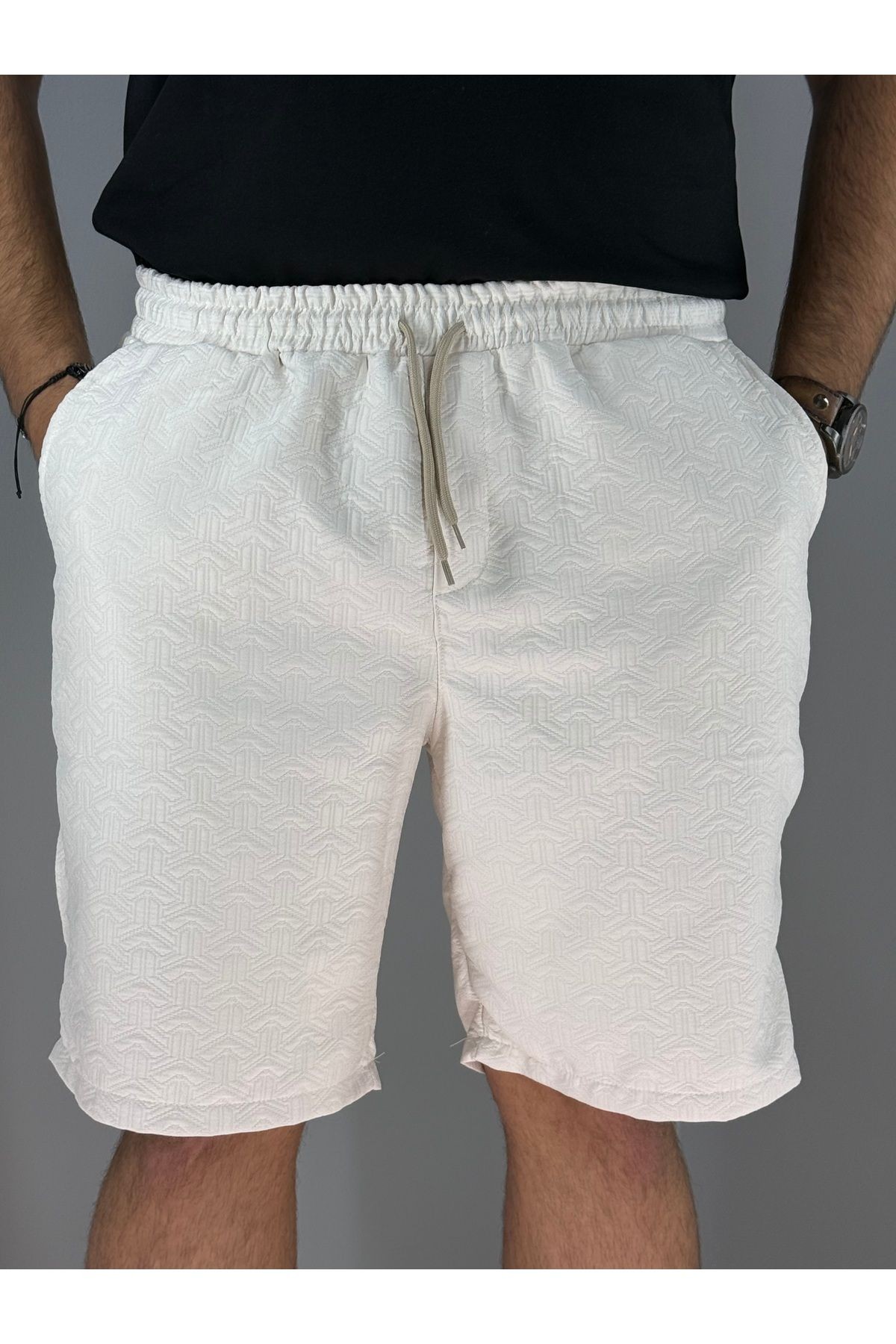 Jakar kumaş Şort ( Bej)