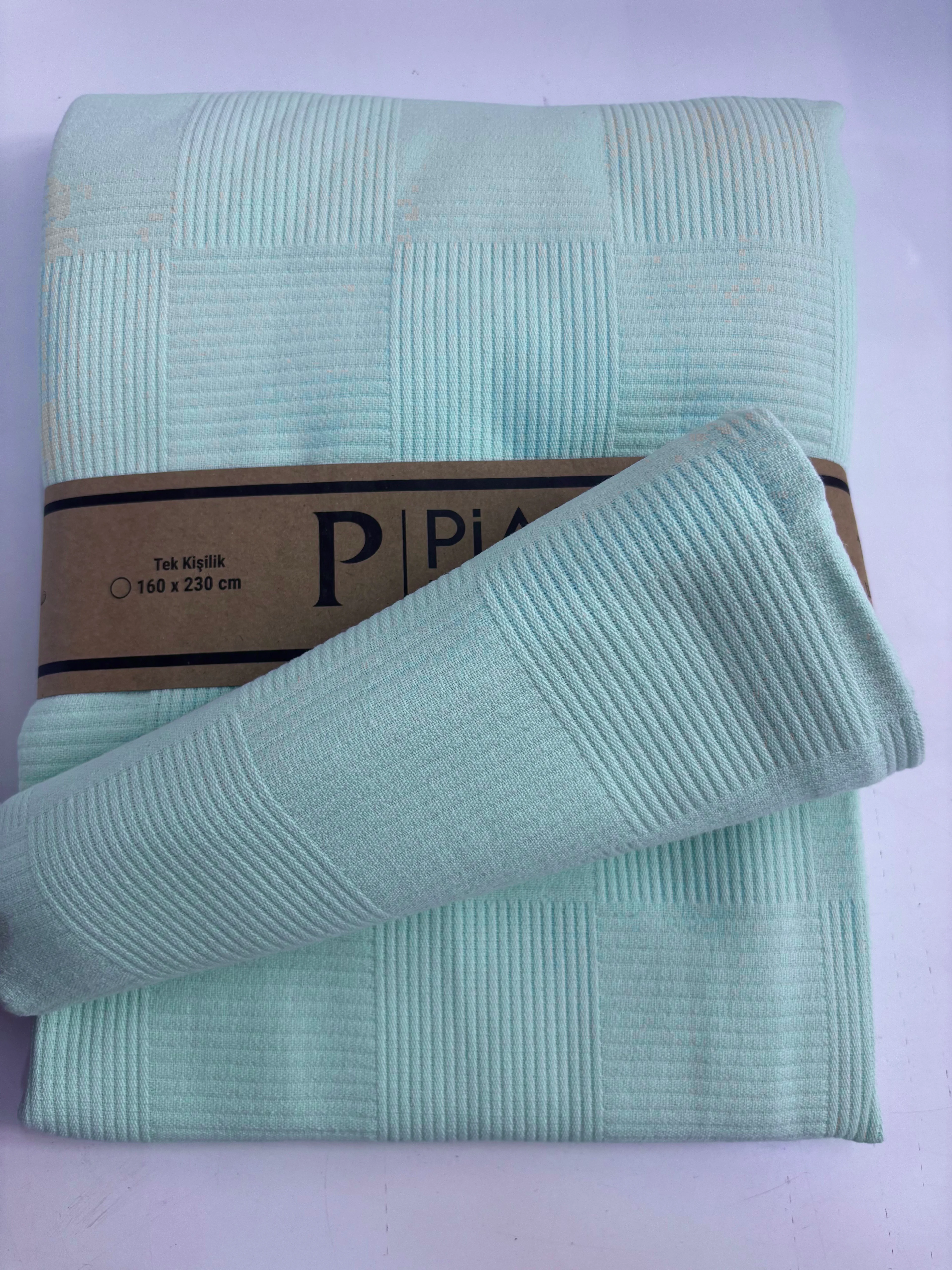 Piaf Home - Pike Örtü Çift Kişilik Mint