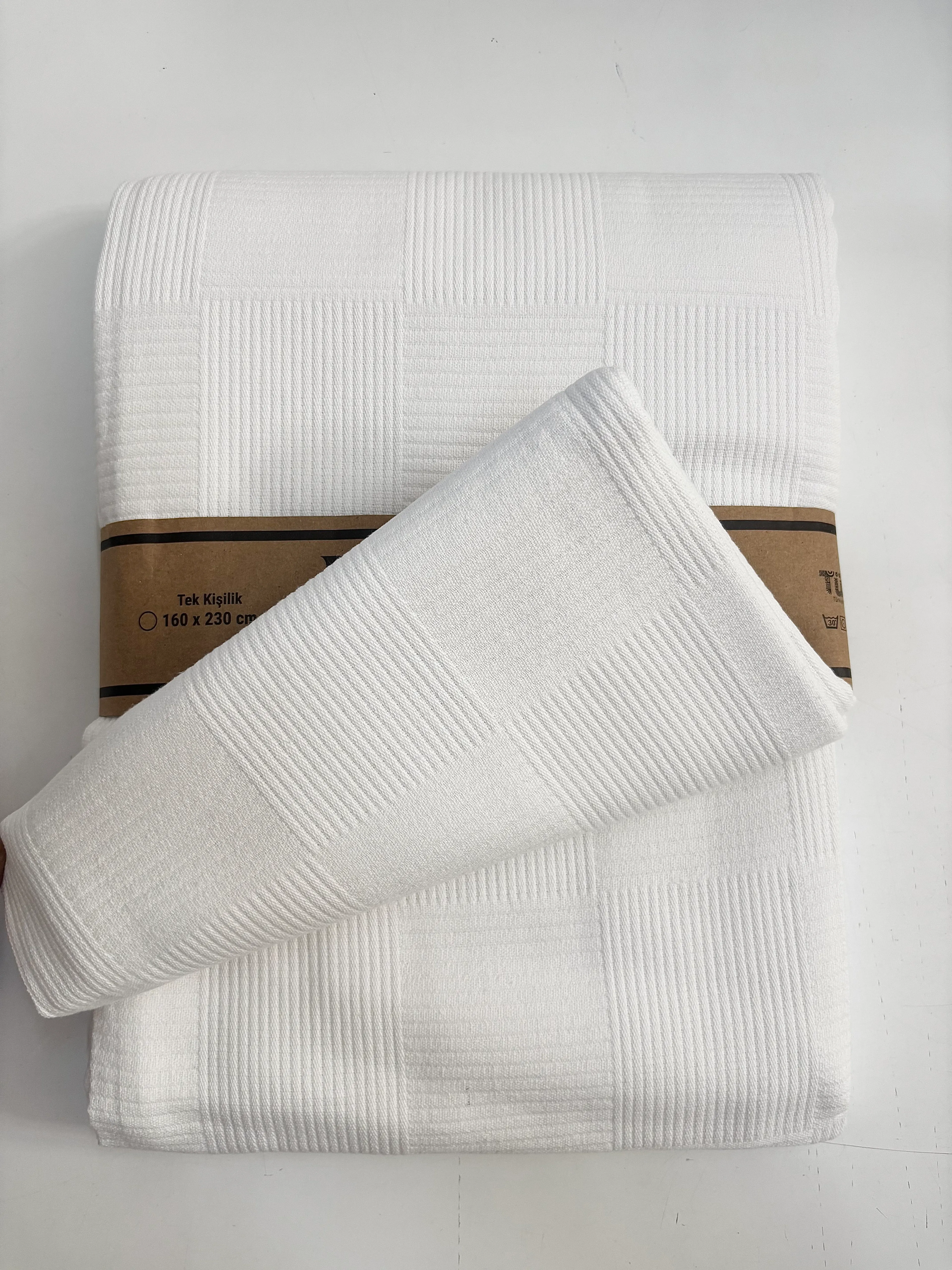 Piaf Home - Pike Örtü Çift Kişilik Beyaz 