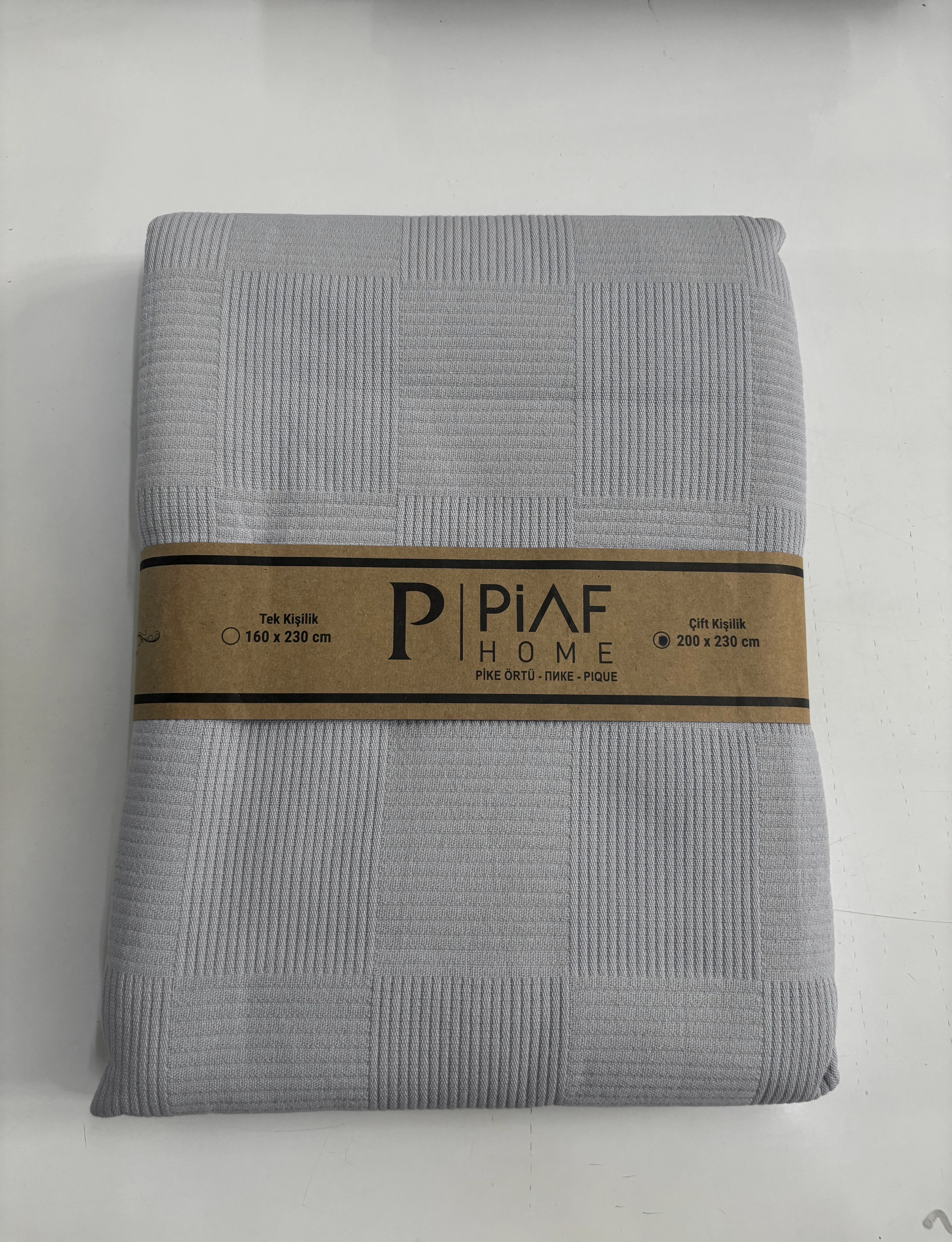 Piaf Home - Pike Örtü Çift Kişilik Gri