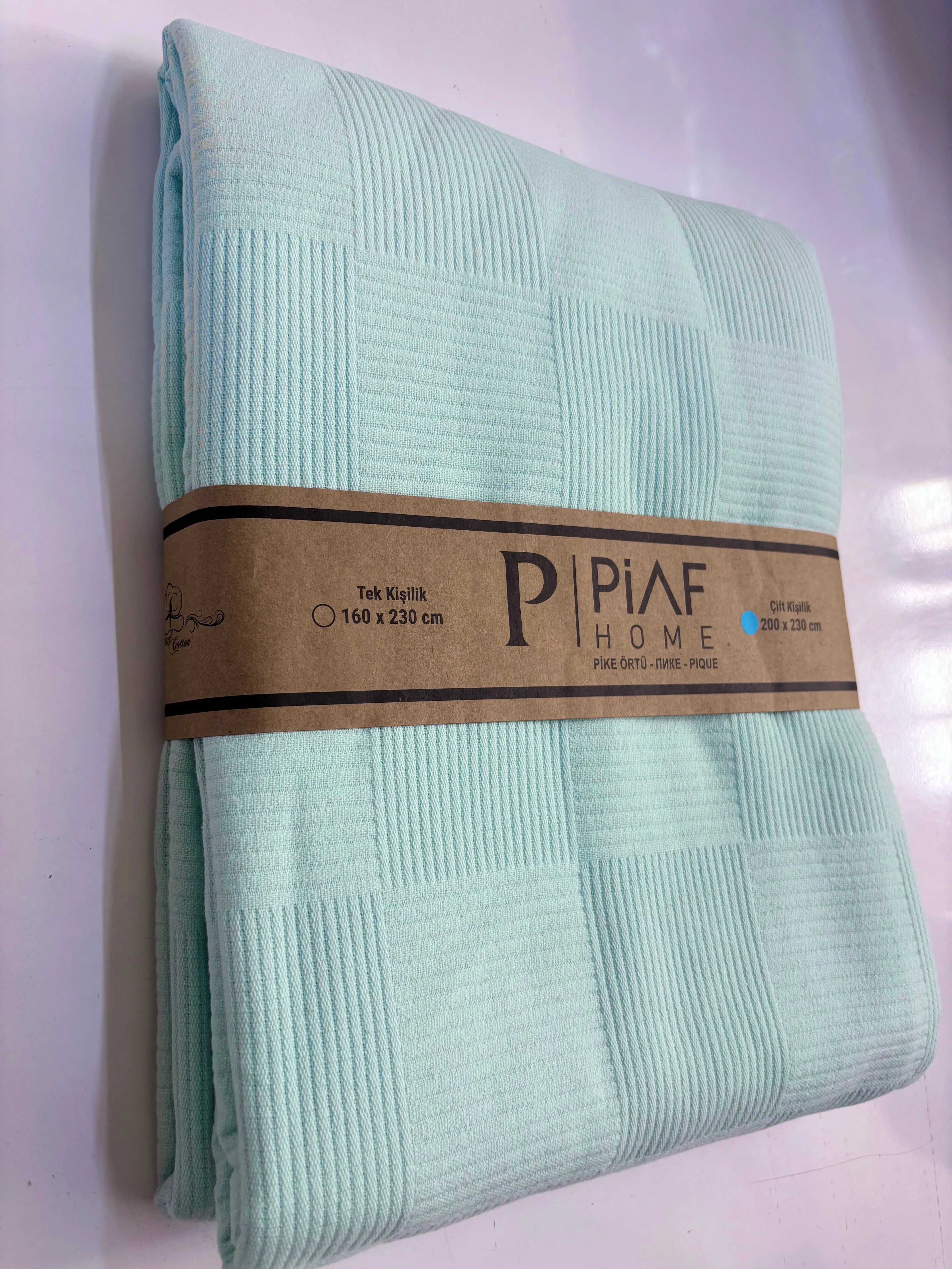 Piaf Home - Pike Örtü Çift Kişilik Mint