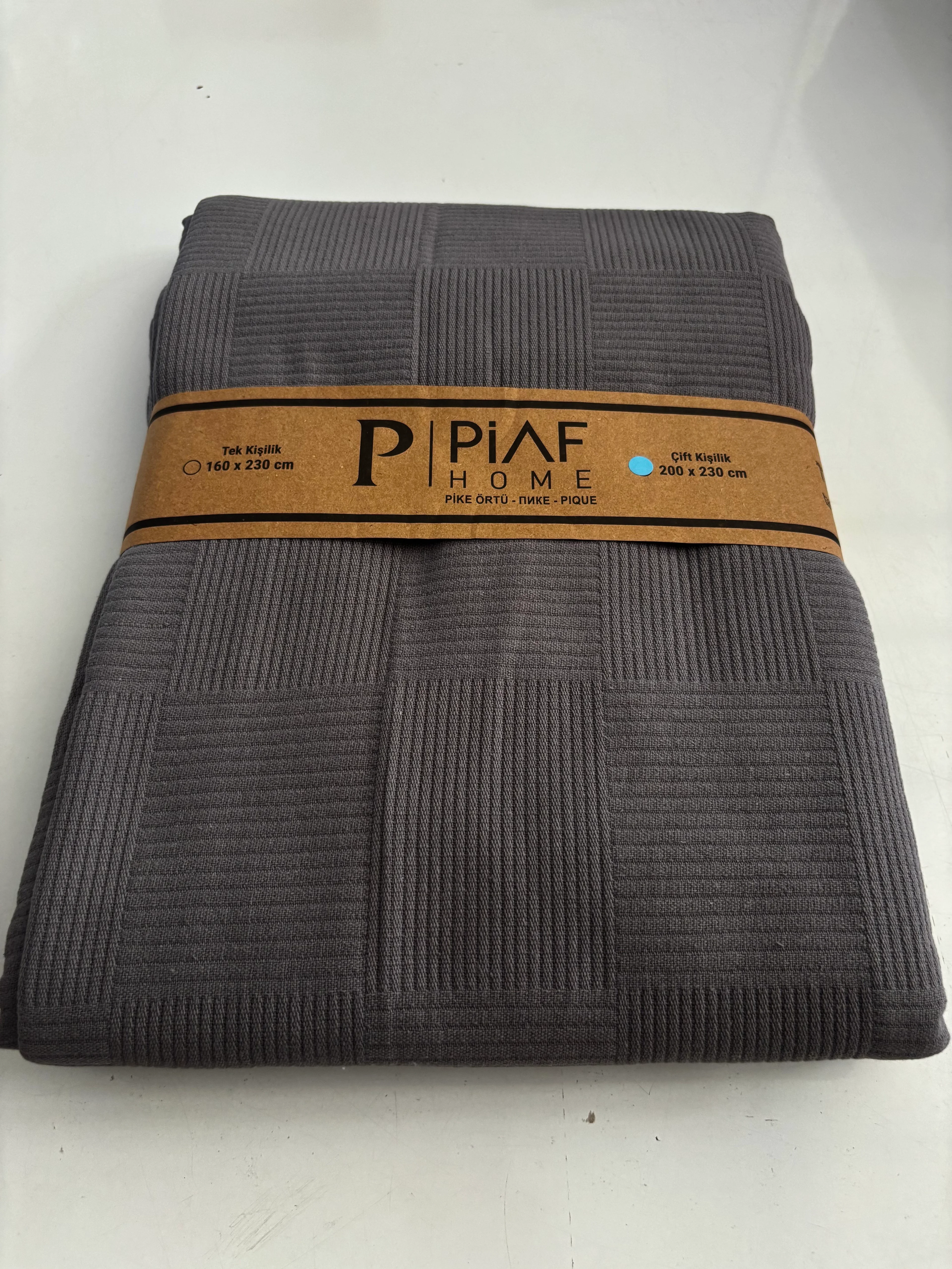 Piaf Home - Pike Örtü Çift Kişilik Antrasit