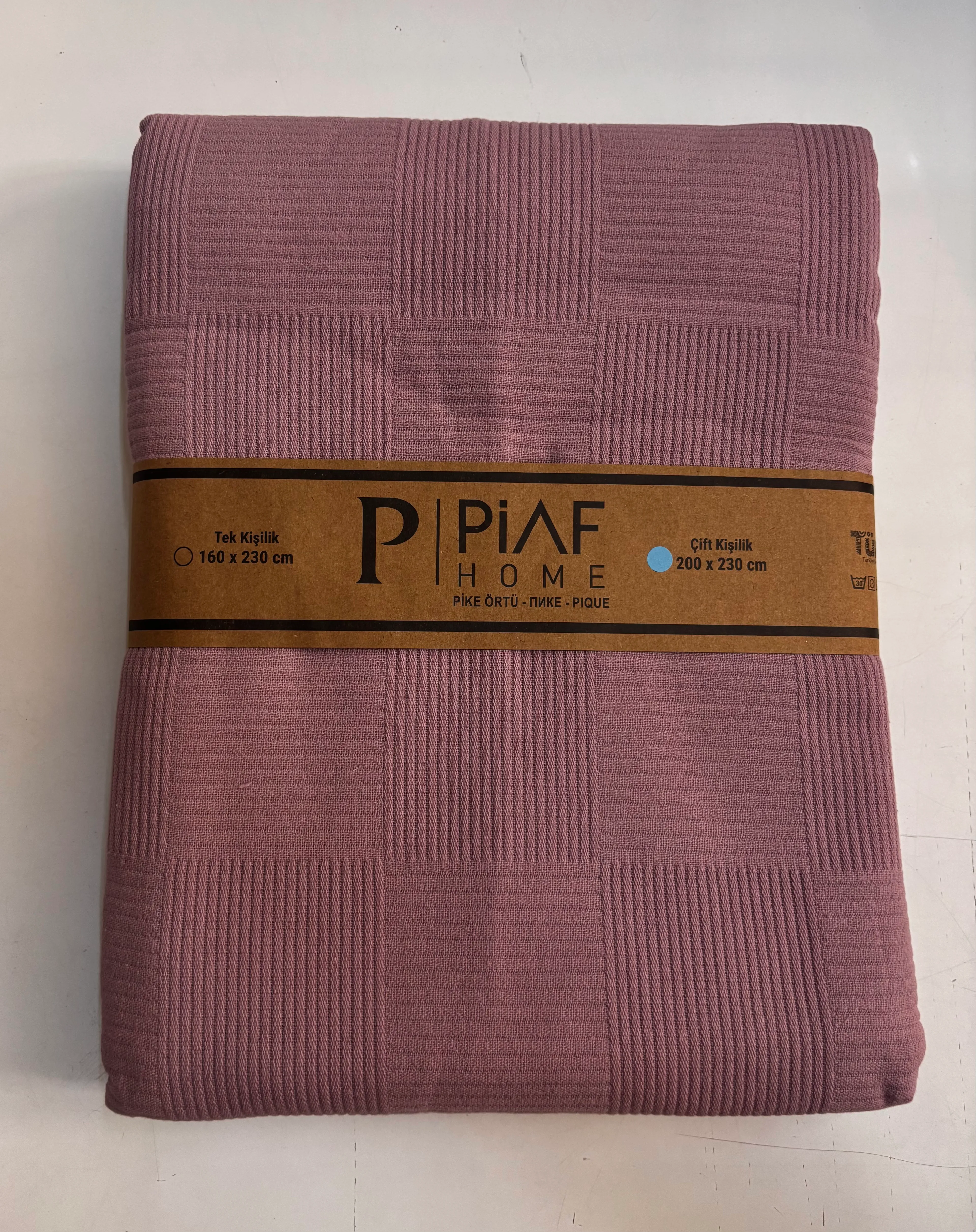 Piaf Home - Pike Örtü Çift Kişilik Mürdüm