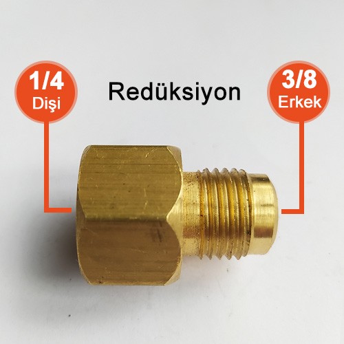 Redüksiyon 1/4 Dişi - 3/8 Erkek 