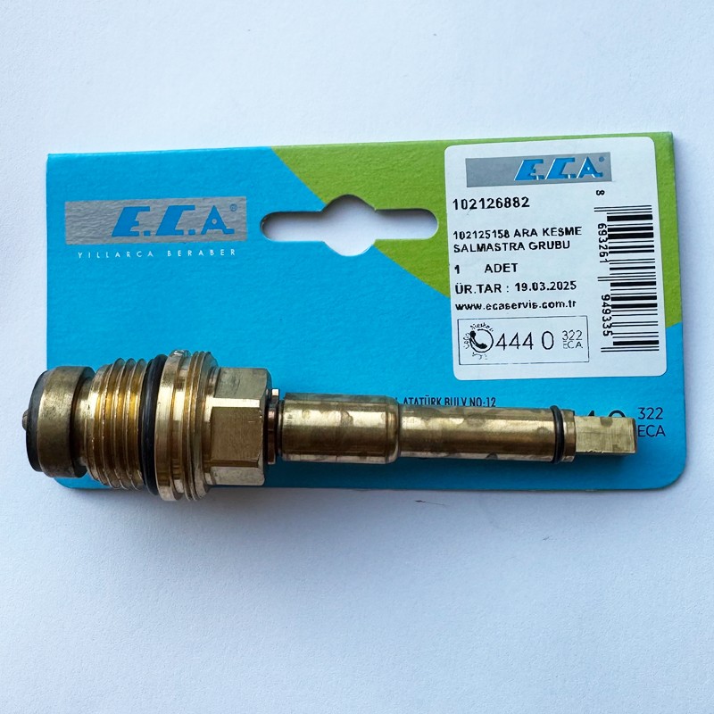 ECA Salmastra Grubu - Ara Kesme Valfi (Mil Boyu: 6cm Volan: Kare) - 1/2