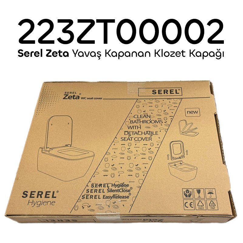 Serel Zeta Yavaş Kapanan Klozet Kapağı 223ZT00002